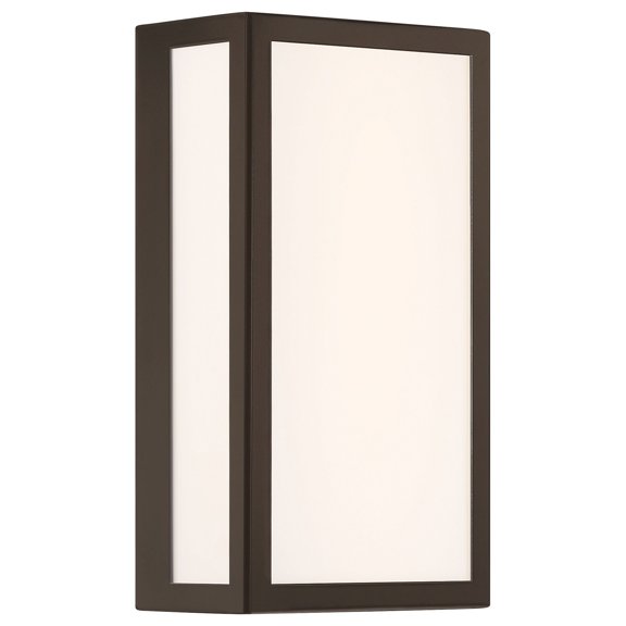 Access Lighting 20090LEDMG-BRZ-ACR 4 in. 15W GEO Dual Voltage Outdoor LED Wall Mount, Bronze