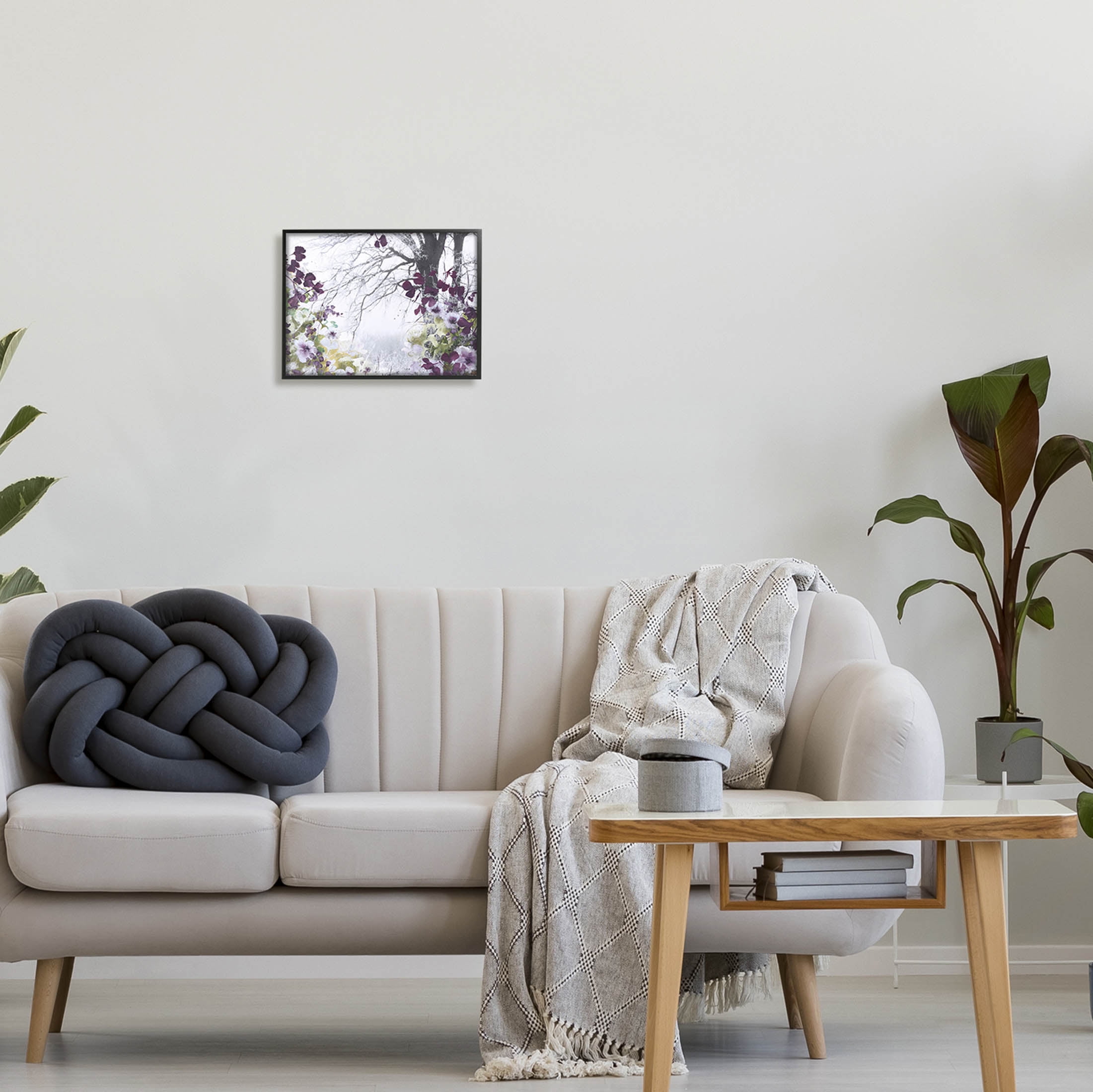Stupell Industries Vivid Purple Woodland Blooms Photograph Black Framed Art Print Wall Art, Design by Design Fabrikken
