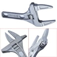 thumbnail image 2 of Adjustable Wrench 6-68mm Short Shank Large Openings Wide Jaw Ultra-thin Wrench Lightweight Aluminum Alloy Repair Tools Fit for Bathroom Washbasin Tube Nut Disassembly Silver, 2 of 5
