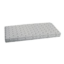 Grey and White Geometric Indoor, Outdoor Bench Cushion, Corded