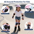thumbnail image 4 of Kids Bike Helmet Set with Knee Pads Elbow Pads Wrist Guards, Adjustable Helmet for Boys Girls Bicycle Scooter, 4 of 8