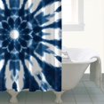 thumbnail image 4 of Blue Tie Dye Flower Mandala Pattern Shower Curtain 72"x84" ,Bathroom Decorative Shower Curtains Set with 12 Hooks,Modern Waterproof Washable Shower Curtain, 4 of 6
