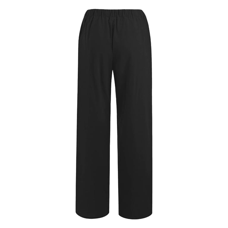 ZVNAΖH Pants with Pockets for Women Casual 100 Percent Polyester