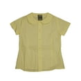 thumbnail image 3 of French Toast Girl's Short Sleeve Peter Pan Collar Blouse (Standard & Plus), Yellow, 10, 3 of 3