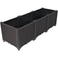 thumbnail image 2 of Olurrisa Deep Raised Garden Bed Plastic Planter Boxes for Vegetables Flowers Herbs and Succulents,Self-Watering Planter Box Raised Bed to Grow Flowers, Herbs & Vegetables, 47.2" L X 15.7" D X 14.7" H, 2 of 9