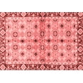 thumbnail image 1 of Ahgly Company Machine Washable Indoor Rectangle Abstract Red Modern Area Rugs, 7' x 10', 1 of 4