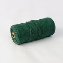 XmhyTop Macrame Cord 4mm x 110yards Natural Macrame Cotton Rope Colored Macrame Rope Soft Cotton Cord Macrame Supplies Craft Rope Macrame Yarn for Plant Hanger Wall Hanger ，Dark Green