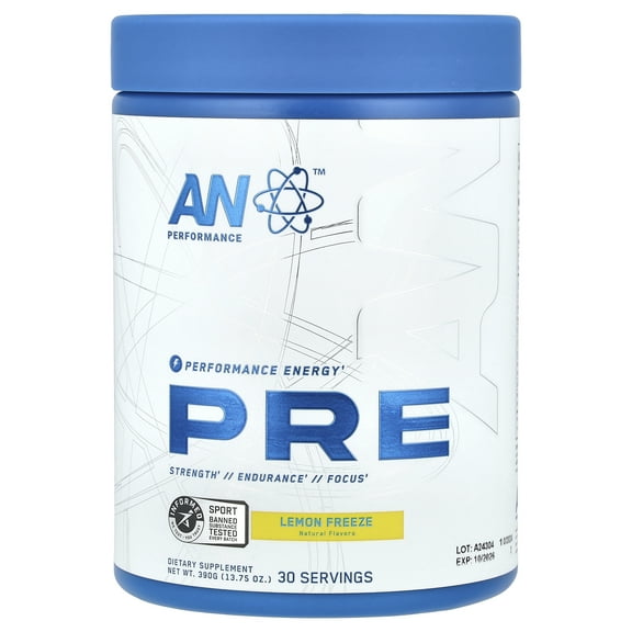 AN Supps Pre-Workout, Lemon Freeze, 13.75 oz (390 g)