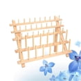 thumbnail image 1 of Wooden Thread Rack for Storage Durable Natural Wood Can Be Stained or Painted Khaki Color 7.5 x 4.5 Inches, 1 of 5