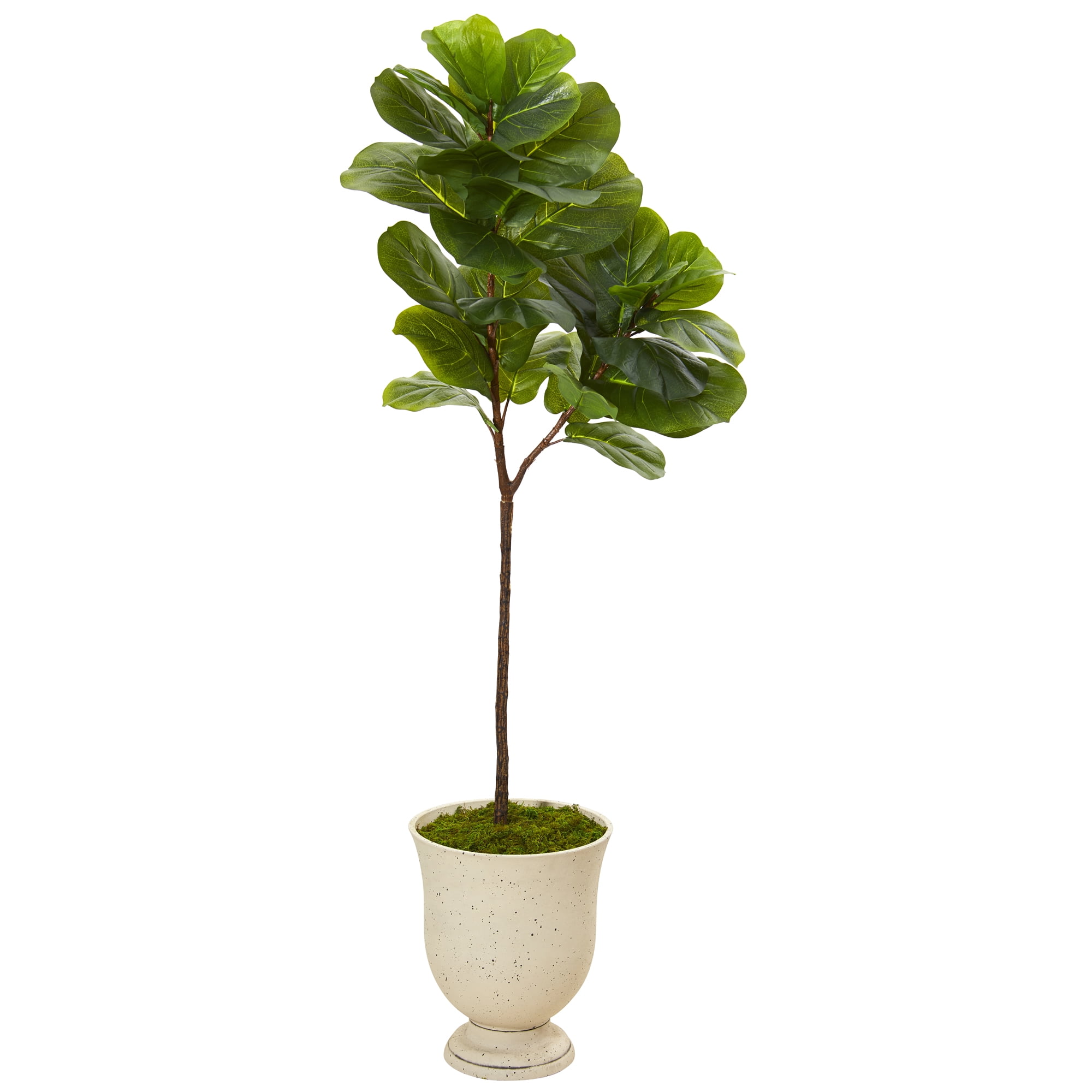 64in. Fiddle Leaf Artificial Tree in Decorative Urn (Real Touch ...