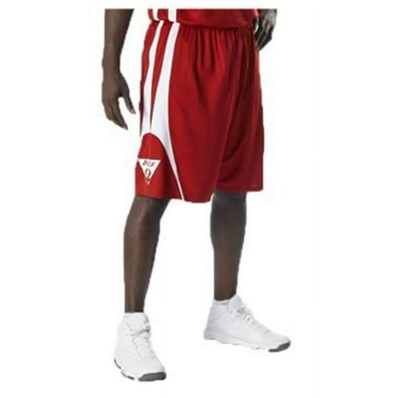 Alleson Athletic B35385544 Reversible Basketball Shorts, Forest & White - Medium