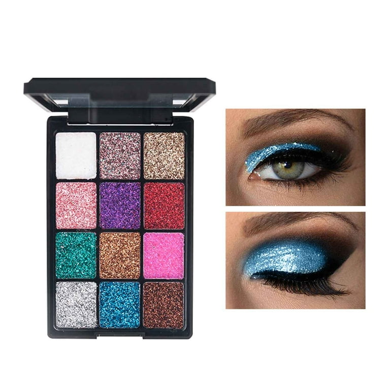 JIaleilei 12 Color Dazzling Highlighting Glitter Eyeshadow