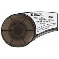 Brady Label Tape Cartridge,Permanent Printer M21-750-430-WT-CL