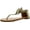 Beige, variant on Yokids Amanda-15 Little Girls Flat Thong Sandals with Bow and Rhinestones