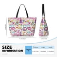 thumbnail image 2 of Yiaed Peace Love and Dove Flower Power Print Large Capacity Beach Travel Bag - Waterproof Zipper Vacation Tote for Sandproof Storage, and Camping, 2 of 5