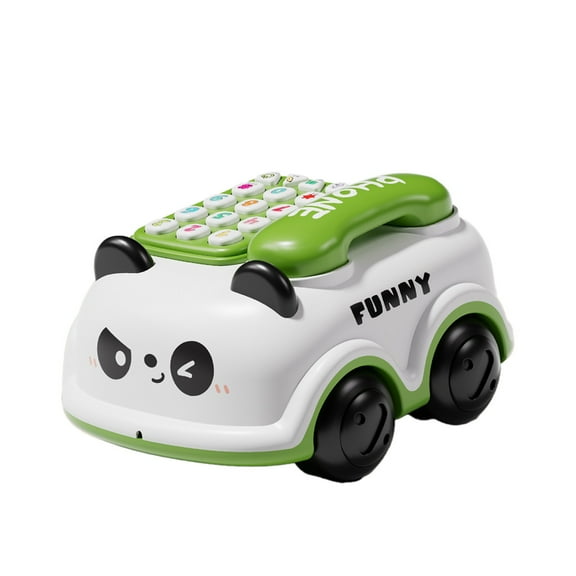 MERILER Interactive Early Education Toy Car - Music, Storytelling, Lights & Buttons, Encouraging Walking & Motor Skills for Toddlers, Simulated Phone with Easy Rolling Wheels
