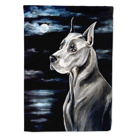 Carolines Treasures 7067-FLAG-PARENT Great Dane in the moonlight Flag multicolor