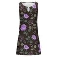 thumbnail image 4 of EGNMCR Robes de Vacances pour Femmes Robe Décontractée d'Été Imprimée Florale Sans Manches Robe de Plage, 4 of 5