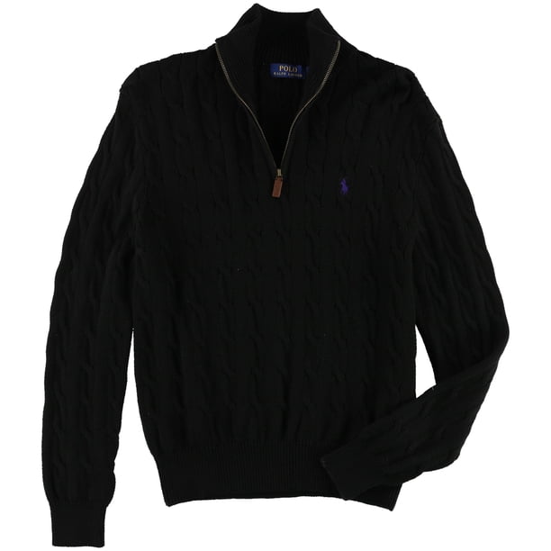 Ralph Lauren - Suéter de punto para hombre, color negro, pequeño Ralph Lauren Tejer