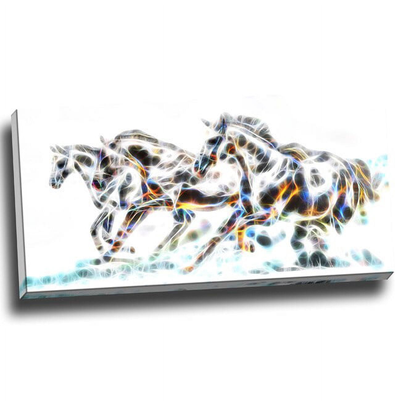 Design Art Wild Horses Art on Canvas, 5 Panels, 60" x 32"