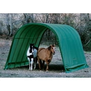 ShelterLogic 51451 12x24x10 Round Style Run-In Shelter- Green Cover