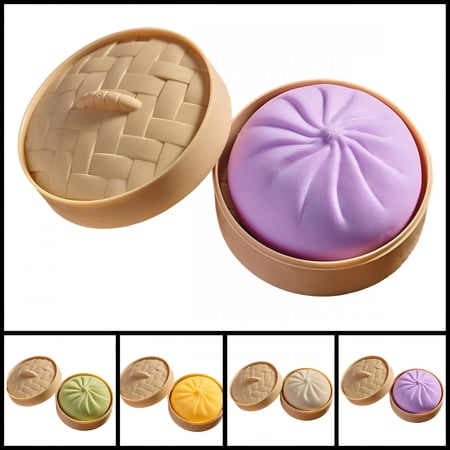 CYFW Soft Squeeze Decompression Purple Dough Giant Glitter Dumpling Giant Dumpling Mega Rainbow Dumplings Large Stress Relief Sensory Ball for Adults And Teen Anxiety Relief Fidget