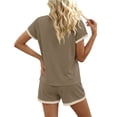 thumbnail image 5 of WAYUTE Short Sets Women 2 Piece Outfits Summer Casual Short Sleeve Shorts Comfortable Round Neck Sports Athletic Summer Outfit with Pockets, 5 of 5