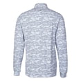 thumbnail image 3 of Men's Cutter & Buck Charcoal Kansas State Wildcats Big & Tall Traverse Camo Print Stretch Quarter-Zip DryTec Top, 3 of 3