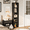 Black, variant on Bapipro Tall Narrow Bookshelf, 6-Tier Cube Display Rack, Modern Corner Bookshelf with Storage Space, Storage Cabinet for Home Office (White 1 Pack)