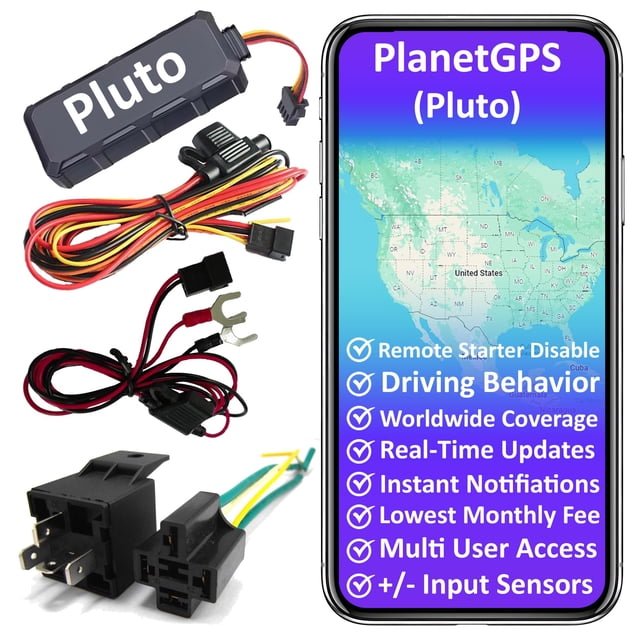 Rastreador GPS PlanetGPS (Pluto) para vehículos con interruptor automático