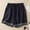 #242-Navy, variant on Womens Shorts Elastic Waistband Drawstring Side Pocket Solid Soft Breathable Casual Linen Shorts for Summer Gift