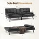 thumbnail image 4 of Shahoo Convertible Folding Futon Sofa Bed Sleeper Couch for Living Room Faux Leather Upholstered Loveseat My Lux Decor Round, 4 of 7