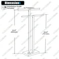 thumbnail image 2 of KOKOSIRI Bathroom Towel Rack 2-Tier Standing Towel Racks with Marble Base, Stainless Steel Freestanding Towel Bars, Thicken Steady Design, Brushed Gold THS0001-BG, 2 of 7