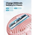 thumbnail image 4 of Ventilador portátil con clip Gaiatop Gaiatop, funciona con pilas, color rosa, 4 of 7