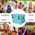 thumbnail image 6 of Pawverly 25QT Insulated Portable Cooler Box, Hard Ice Chest with Bottle Opener & Cup Holder, Leakproof Cooler for Camping, Fishing, Beach, Travel, Outdoor Use Turquoise, 6 of 18