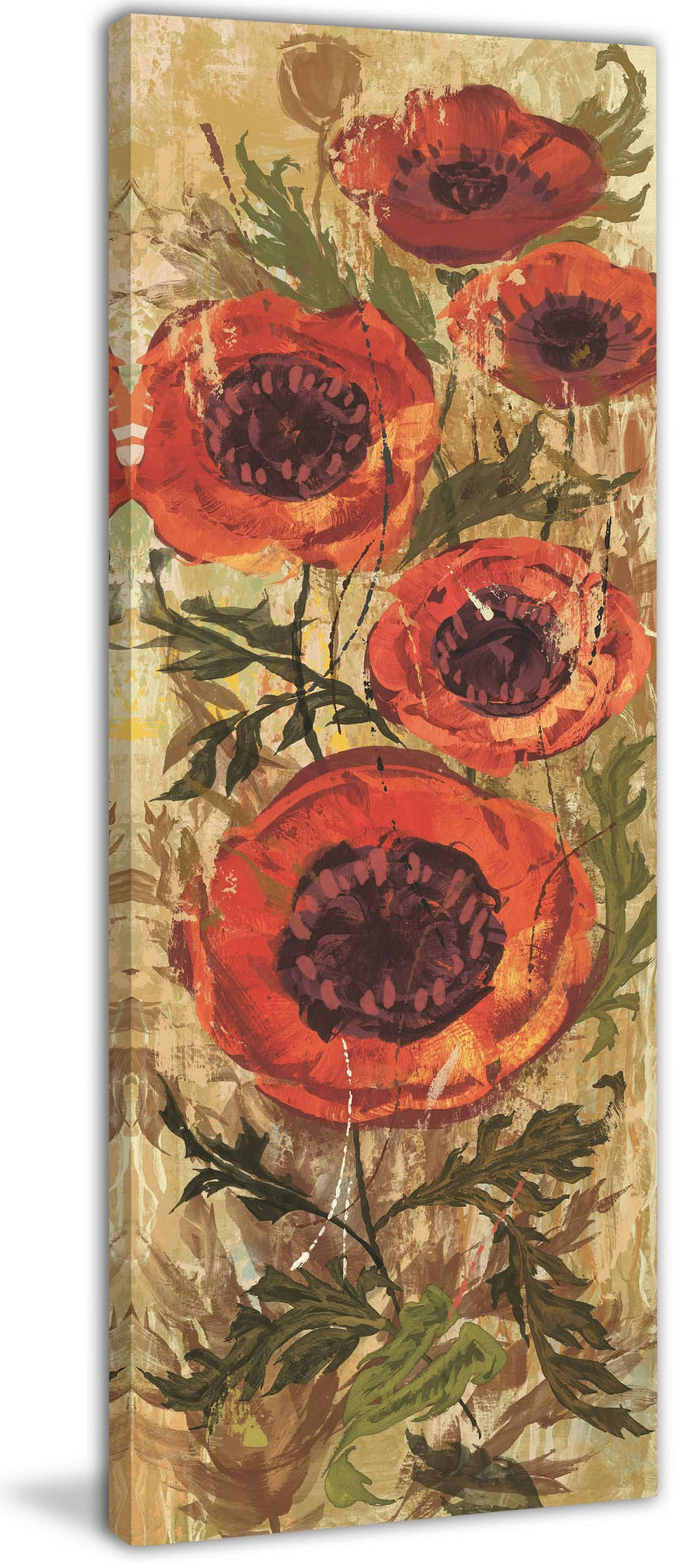 Marmont Hill "Floral Frenzy Red I" Painting Print on Canvas