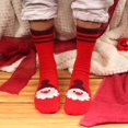 thumbnail image 4 of Women's Cute Fuzzy Cozy Super Warm Christmas Xmas Animal Indoor Outdoor Cabin Crew Home Socks, 3 Pairs, 02 Santa, 4 of 6