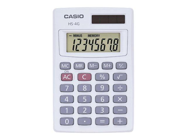 Small Casio HS-4G Handheld Solar Calculator
