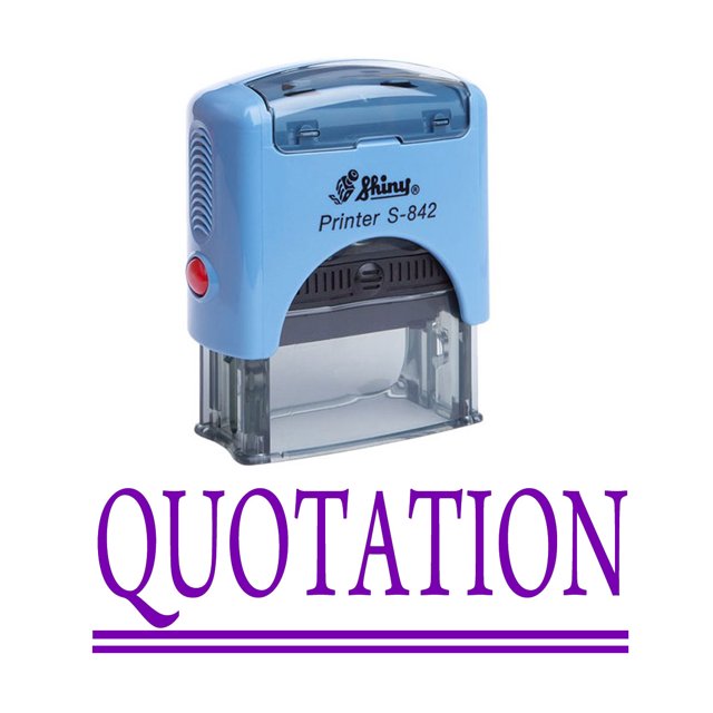 QUOTATION Self Inking Rubber Stamp Custom Shiny Office Stationary Stamp