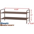 SimpleHouseware 2Tier Shoe Rack Storage Organizer, Bronze