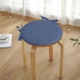thumbnail image 5 of Ramiter Round Chair Cushion Tie Rope Style Dual Size Optional Solid Color Home Fabric Thickened Dining Chair Cushion Round Stool Seat Pad Lumbar Back Support for Car, 5 of 5