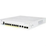 Cisco Business 350 Series 350-8FP-2G - Switch - L3 - managed - 8 x 10/100/1000 (PoE+) + 2 x combo Gigabit Ethernet/Gigabit SFP - rack-mountable - PoE+ (120 W)