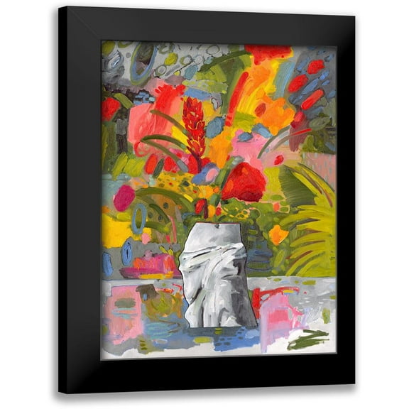 Athas, Vas 12x14 Black Modern Framed Museum Art Print Titled - Abstract Flora