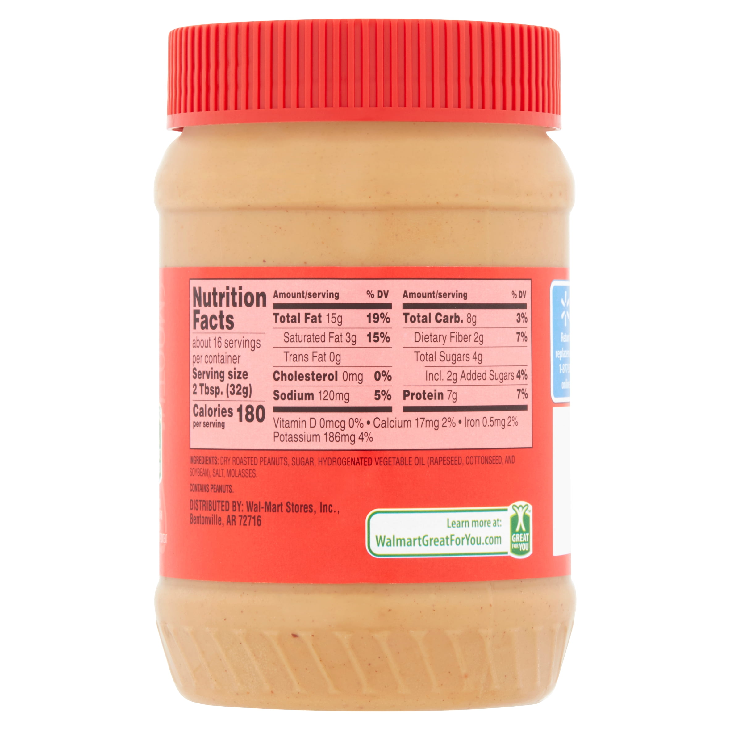 Great Value Smooth Peanut Butter 18 
