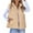 Khaki, variant on Sevevn Corduroy Cropped Puffer Vest for Women Lightweight Stand Collar Sleeveless Jackets Zip Up Clothes Fashion 2025