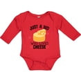 thumbnail image 3 of Inktastic Cheese Lover Kids Boys or Girls Long Sleeve Baby Bodysuit, 3 of 5