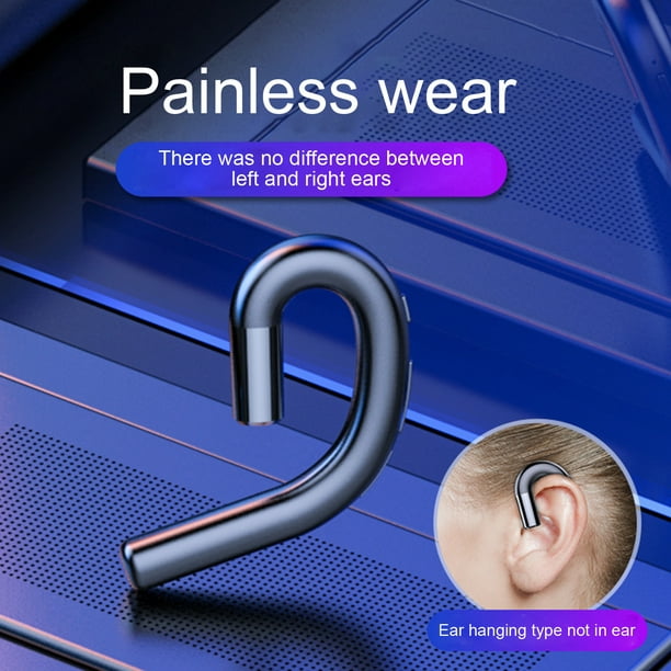 Gwong Electrónica S10 Bluetooth-Compatible con 5.0 Auriculares Unilateral Reducción de ruido Ear Gancho inalámbrico Auricular para Negocios