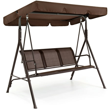 Best Choice Products 2-Person Outdoor Convertible Canopy Porch Swing - (Stressless Swing Table Best Price)