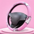 thumbnail image 2 of Hello Kitty Sanrio Car Accessories 15 Inch Universal Steering Wheel Cover Leather Durable Breathable Soft Snug Grip Protector, 2 of 7