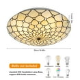 thumbnail image 4 of Shzicmy Vintage Style Flush Mount Wide Stained Glass Ceiling Lamp 4-Light Ceiling Light, 4 of 21